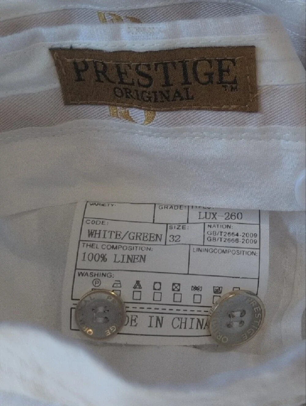 Prestige - Men's White Lightweight Linen Pants